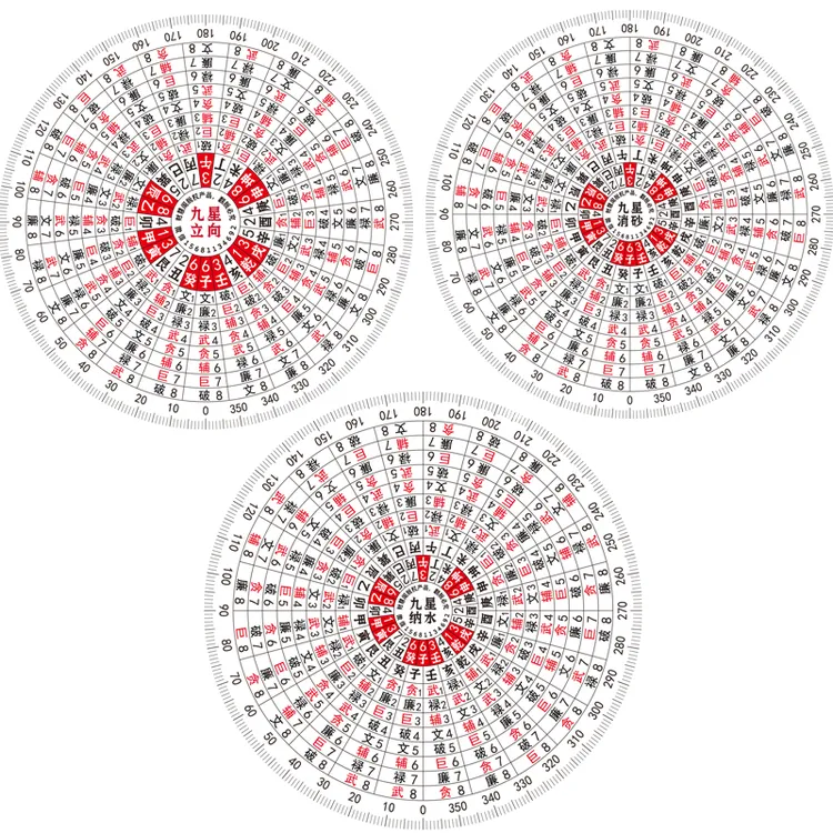 财慧阁透明九星伴侣摆件