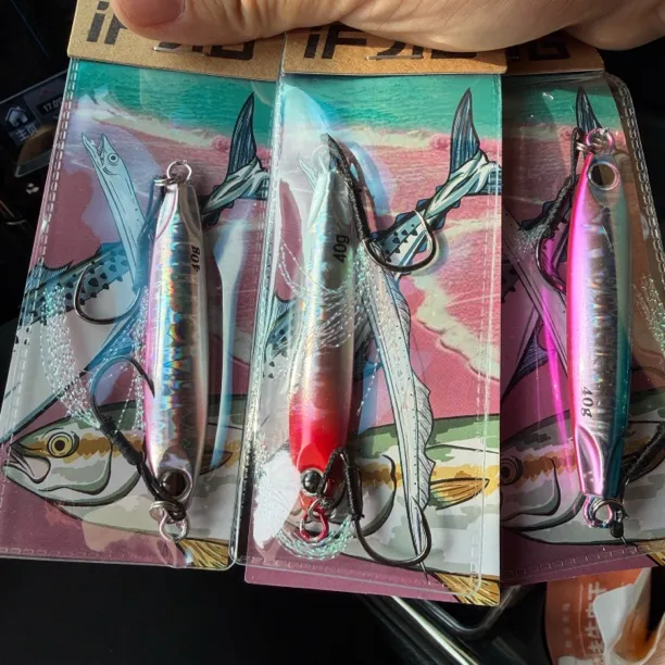 三代飘落带钩远投路亚假饵钓翘嘴海鲈鲅鱼刀鱼