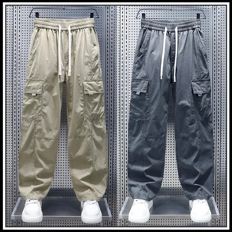 夏季薄款工装裤男2025爆款简约百搭潮流休闲裤男长裤户外工装裤