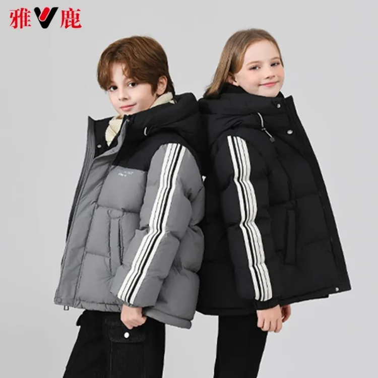 【新国标90绒】雅鹿羽绒服儿童拼接加厚时尚保暖新款防风秋冬款百搭