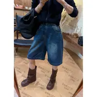 XMM.【加绒磨毛牛仔五分裤】潮流秋冬新款洋气休闲宽松裤-H20251025