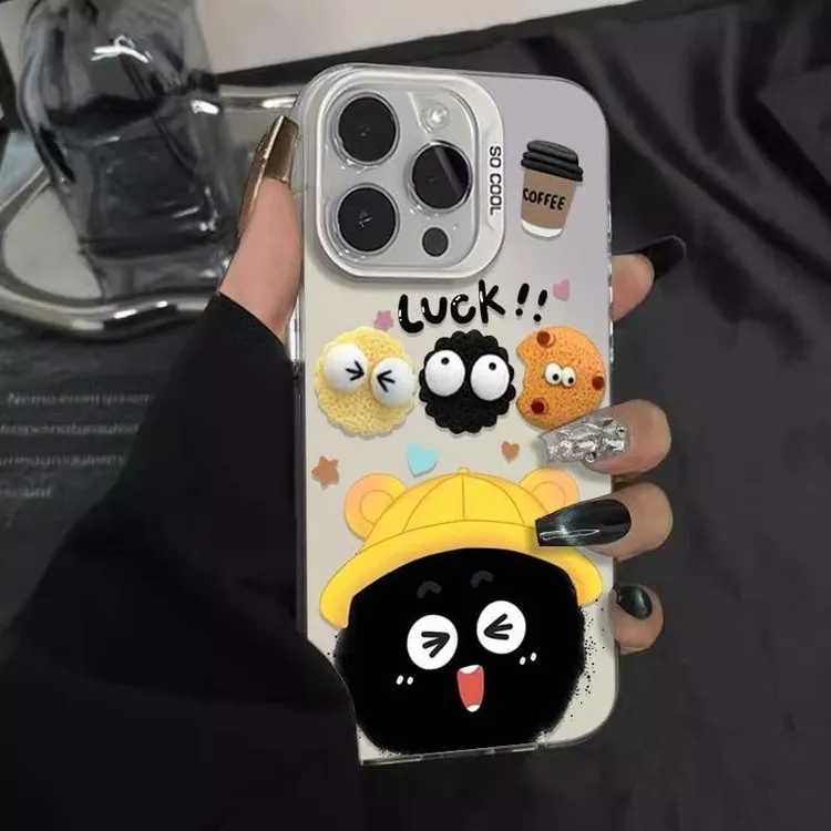 彩银IMD 帽子小煤球适用苹果16华为p70小米15vivo荣耀oppo红米