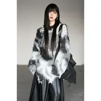 呆毛【灰度信箱】秋冬新品休闲慵懒风宽松显瘦毛衣DMJ4805