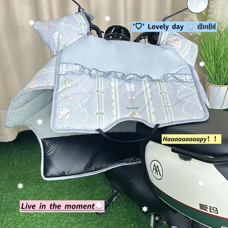 冬季电动车挡风被加绒加厚加大防寒保暖防晒防雨水电瓶摩托车通用