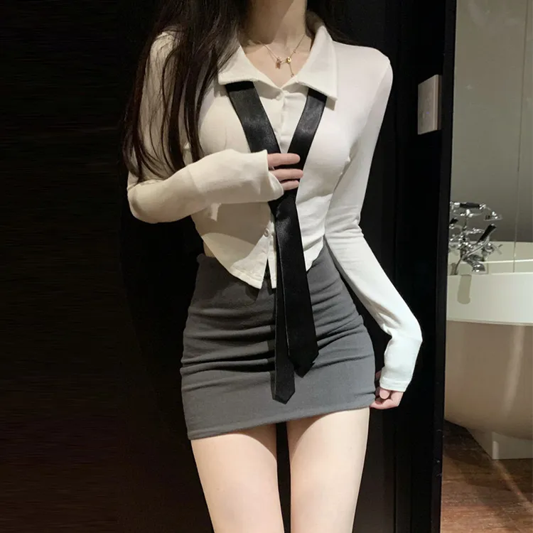 内衣性感火辣纯欲风秘书教师制服角色扮演辣妹夜店短裙外穿套