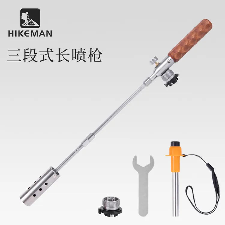 加长喷火枪户外便携手持气罐喷枪露营点碳点火器烧烤烘焙大功率