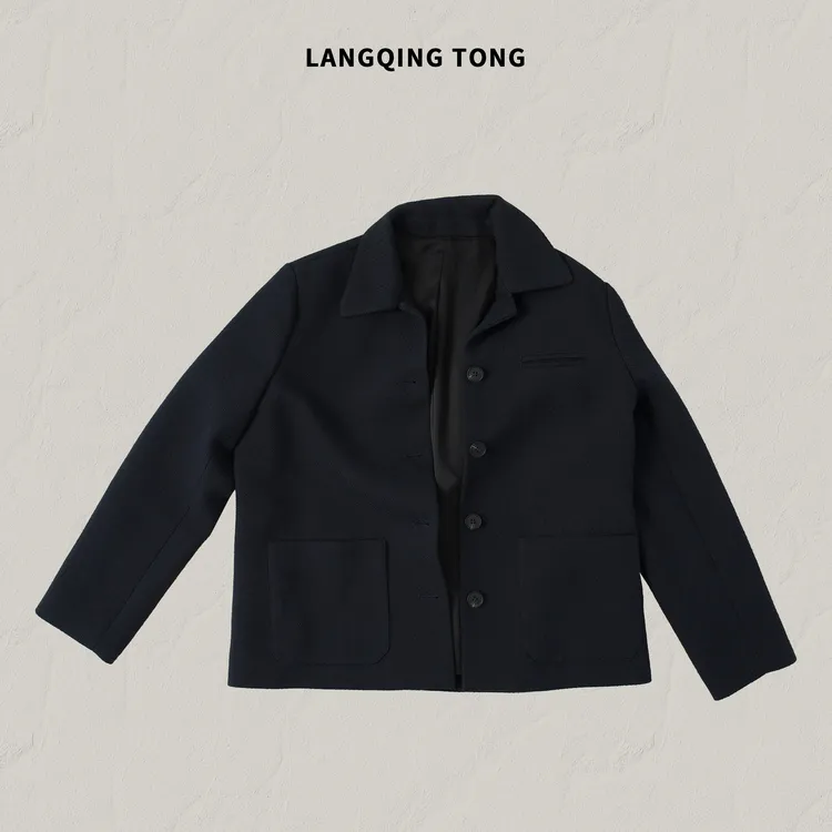 LANGQING 通勤气质肌理感时尚长袖外套46328#