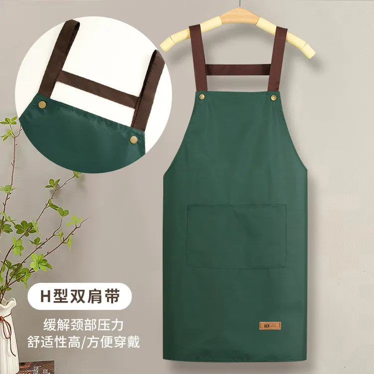 背带围裙厨房家用高颜值工作服做饭耐脏防水防油工作围裙可爱时尚