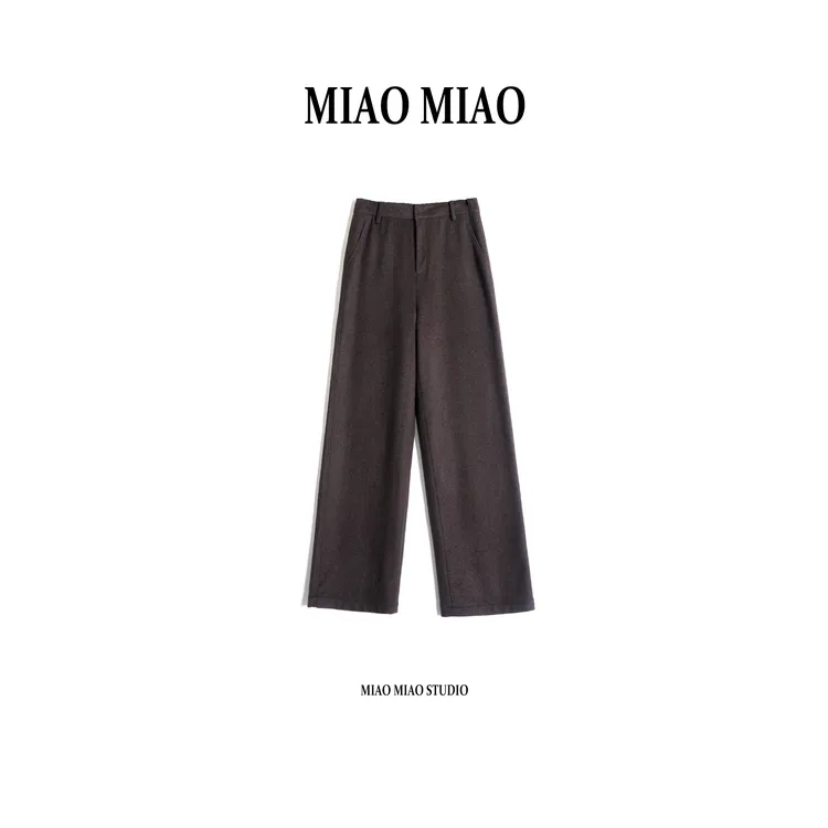 【宜淮】徐淼淼冬季穿搭休闲百搭精纺羊绒西装裤CN1686