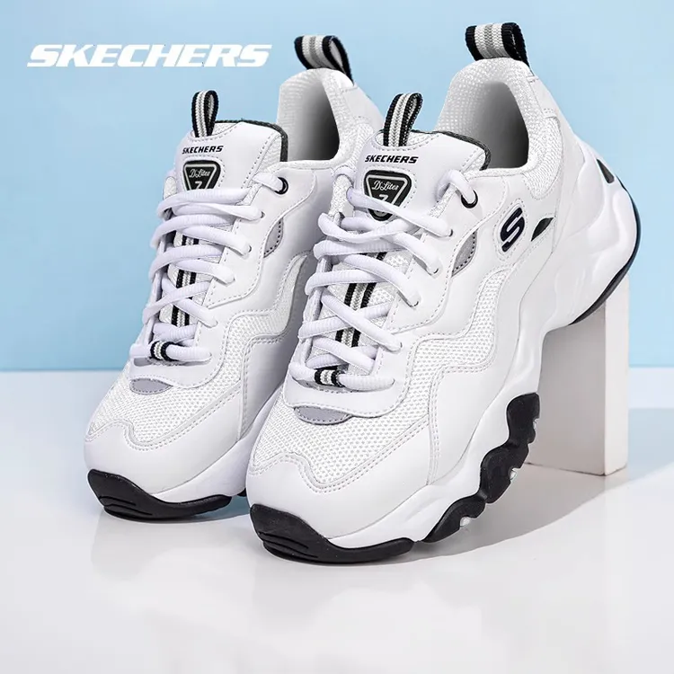 Skechers斯凯奇休闲鞋男鞋2025新款厚底时尚复古熊猫鞋耐磨运动鞋