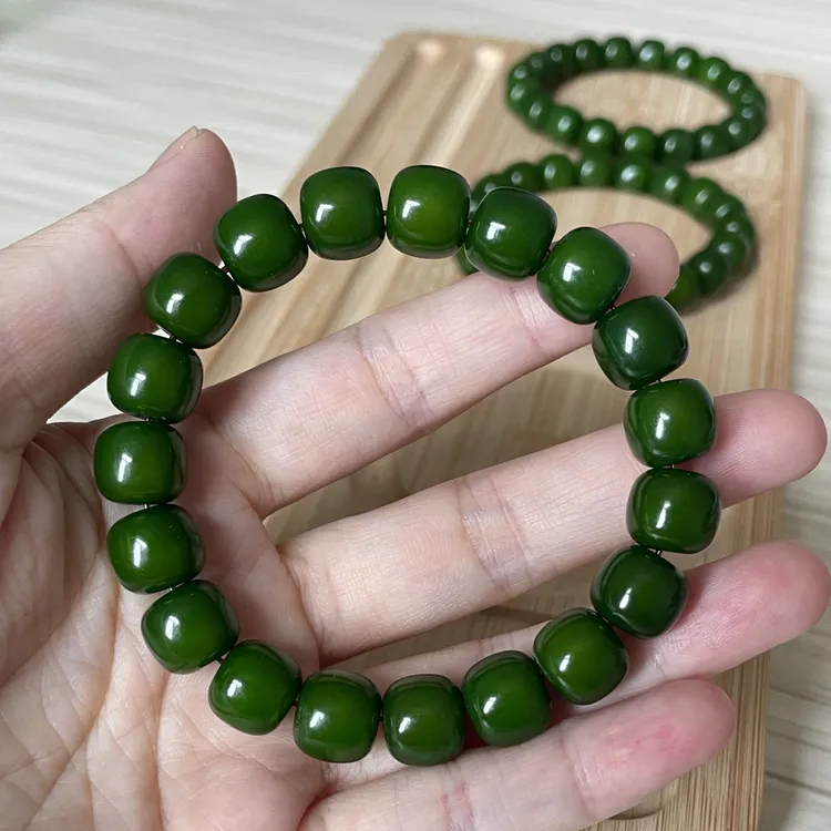 绿桶珠11mm菩提手串绕指柔手把件菩提子文玩手串