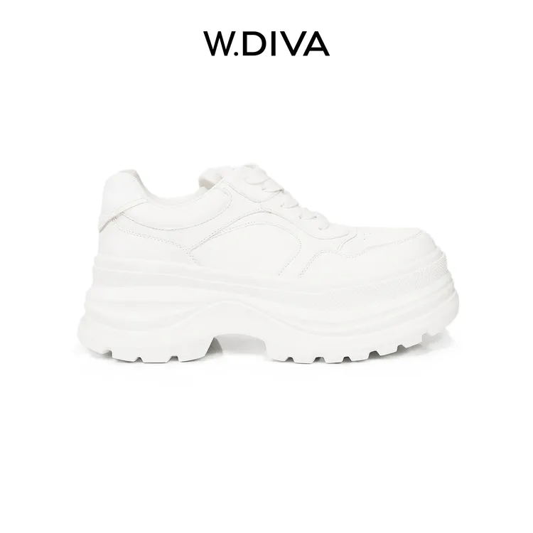 W.Diva【新鲜空气】简洁休闲不累脚真皮增高厚底老爹鞋50X172961