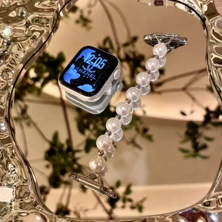 轻奢珍珠iwatch手表表带s9苹果手表表带applewatch表带s8新款s10