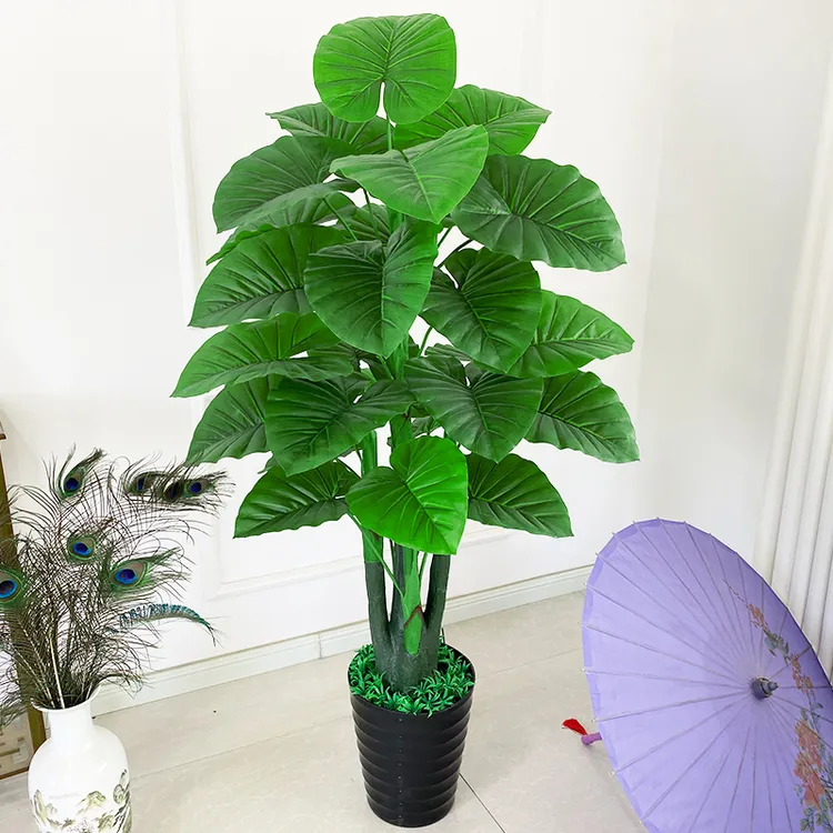 仿真绿植滴水观音客厅高档假花室内仿真装饰摆件盆栽造景仿生植物