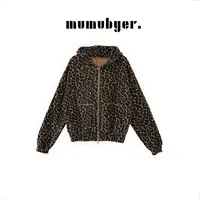 MUMUBYER •“心头豹”美式复古时髦豹纹印花拉链连帽短款外套