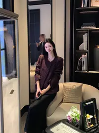 JING【紫气东来】法式富家千金高级感精致带亮片粗花呢小香外套