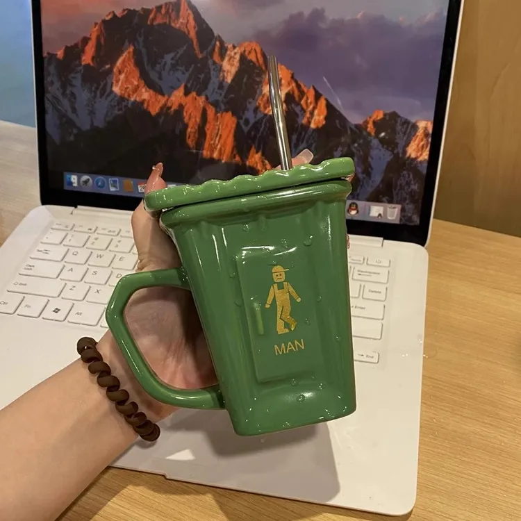 【喜桃】蹲厕陶瓷杯水杯创意个性搞怪马克杯恶搞蹲便器杯子整蛊礼物