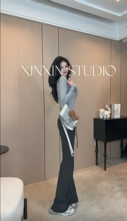 【XINXIN专属】【高个子定制】“糯叽叽”巨舒服!直腿显瘦梨形必入腰臀比垂感休闲裤