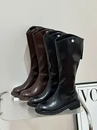 新款方头粗跟舒适厚底不累脚百搭款女靴8105A