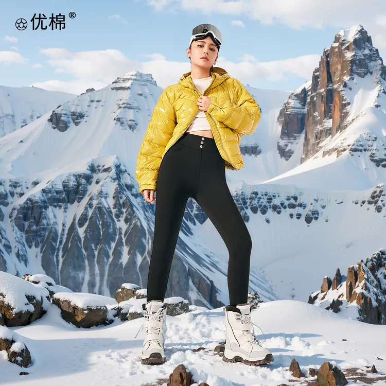 女款长裤休闲裤保暖外穿直筒裤高腰加绒女士一条过冬加绒鲨鱼裤