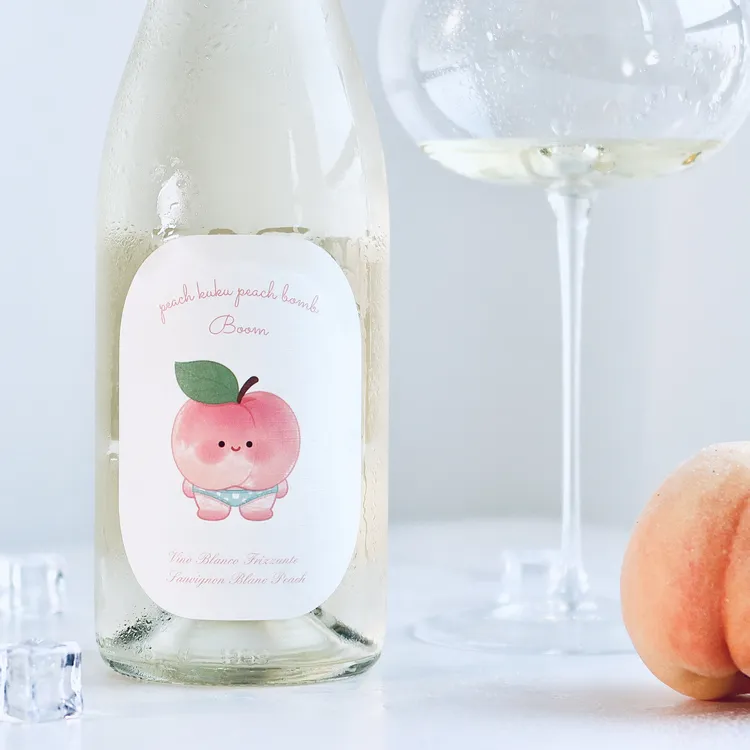 桃子酒 西班牙桃酷酷甜白起泡葡萄酒低度微醺气泡甜酒果酒