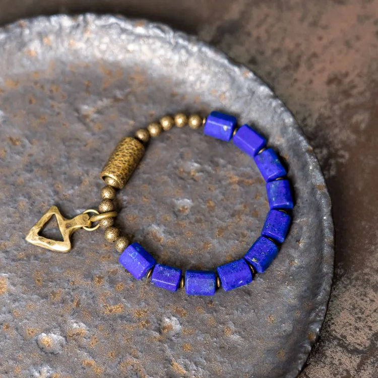 黄铜手链 非鱼之家原创设计手串女 个性潮流百搭复古单圈手链男款