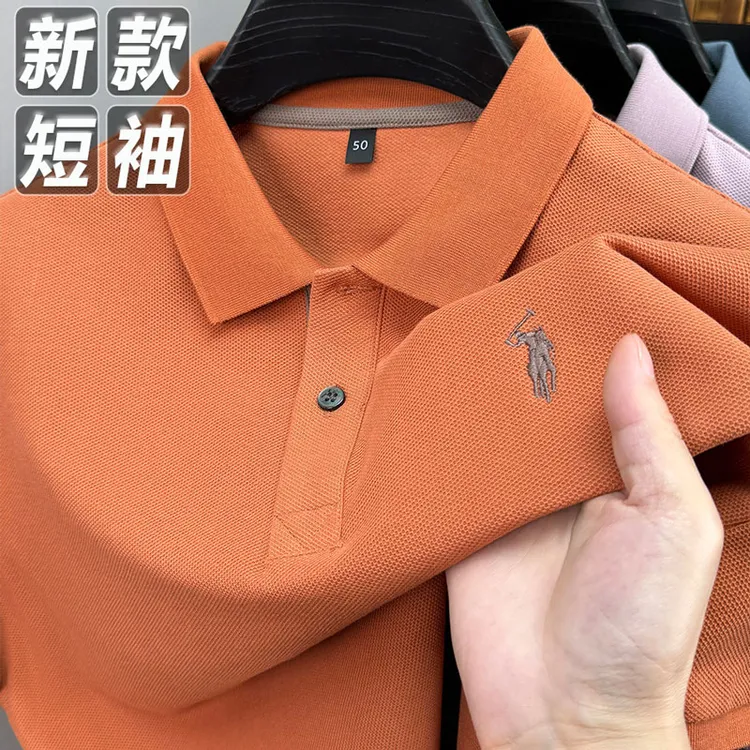 POLO保罗夏季男士短袖T恤休闲翻领polo衫大码薄款半袖上衣男