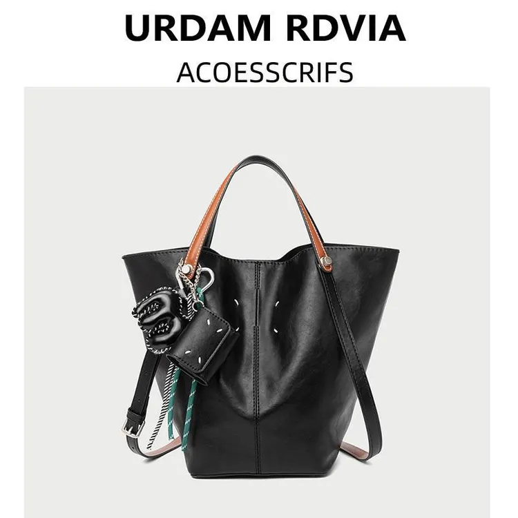 URDAM RDVIA高品质简约手提大包包2025新款潮流大容量百搭水桶包