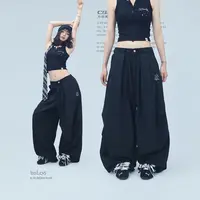 【达人专属】CBXLAB街舞潮牌黑色极简山本风工装长裤美式嘻哈街头