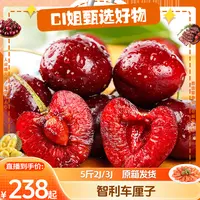 【CiCi心选】智利进口车厘子2J/3J 5斤新鲜海运水果樱桃内附果径卡