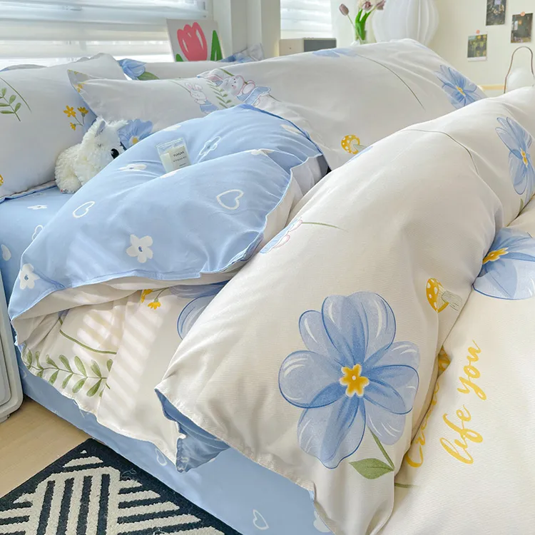 正品亲肤被套罩磨毛加厚四季款床单被罩单双人学生宿舍床上用品