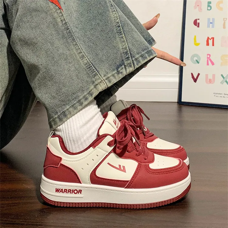 回力爆款情侣鞋子超火红色板鞋原宿网红百搭运动休闲鞋2025春新款