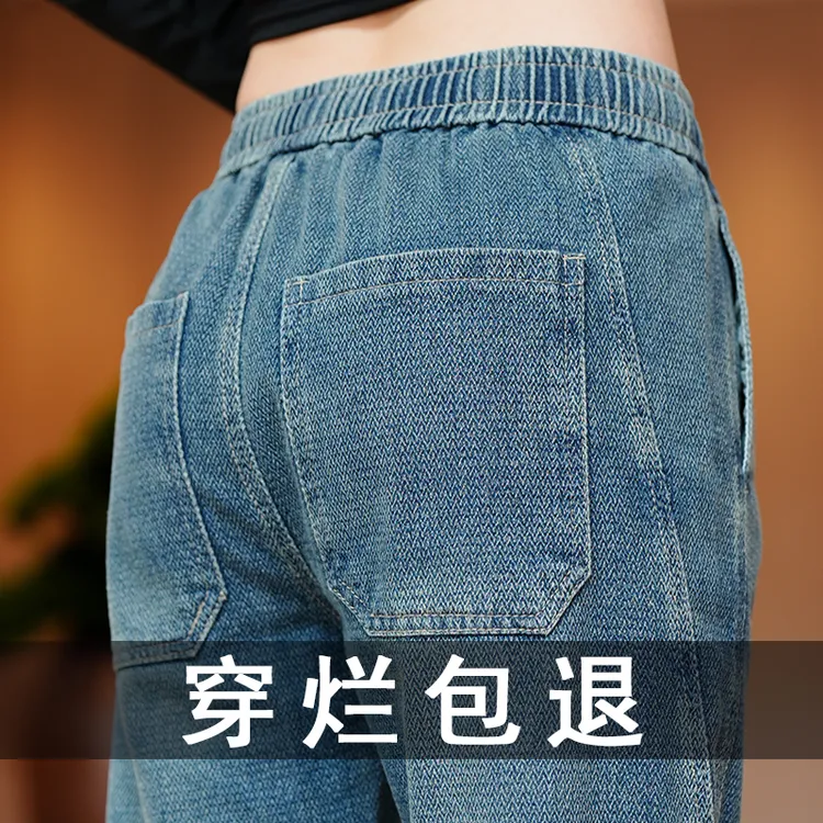 美式高街牛仔裤男秋冬新款复古做旧潮牌痞帅直筒宽松休闲长裤
