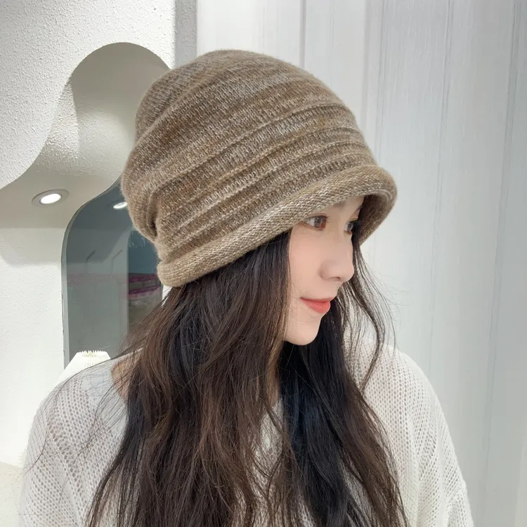 羊毛冬季日系秋冬季女秋冬女式日系复古堆堆帽帽子百搭时尚显脸小