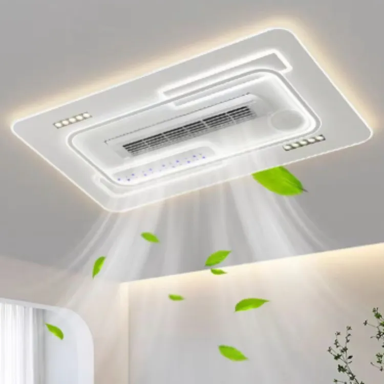 2025新款纯铜电机无叶风扇灯客厅餐厅隐形风扇灯卧室房间吸顶灯