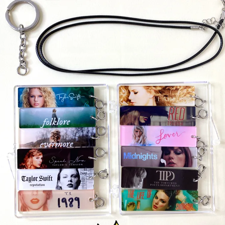 霉霉周边TS12专辑泰勒斯威夫特钥匙扣项链可拆卸Taylor Swift配饰
