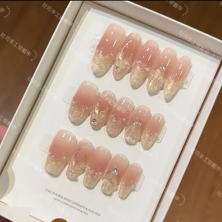 【人鱼故事】纯手工穿戴甲指甲美甲可拆卸穿戴式持久反复使用