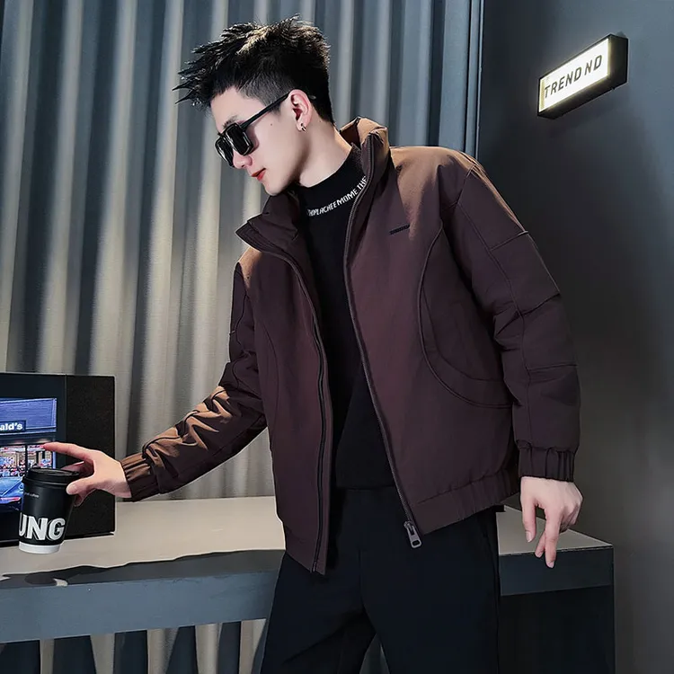 男士棉服冬装2025新款高级感男装立领棉衣男生冬季外套保暖棉袄子