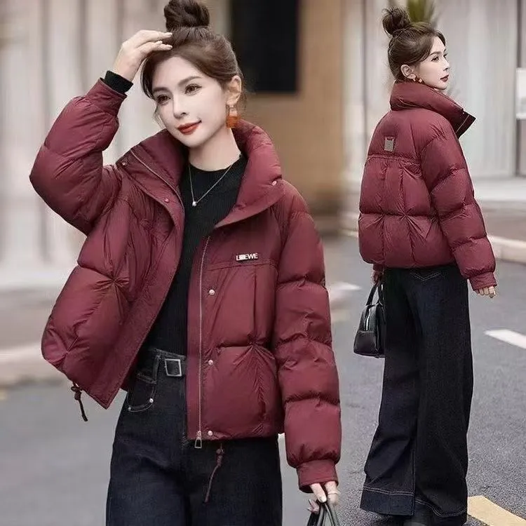 短款羽绒女2025新款冬季时尚韩版高端立领小个子设计感保暖外套