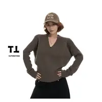 9/10【多边形】秋季纯色V领毛衣女百搭宽松长袖上衣针织衫62682