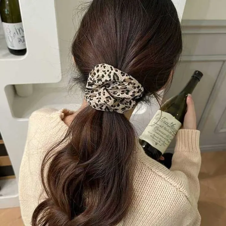 诗泊雅 2025新款豹纹发圈