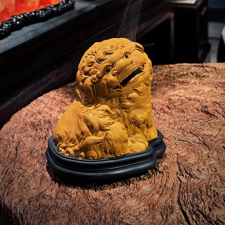 狻猊香炉仿荔枝木香炉盘香炉家用闻香品茶檀香炉质感熏香炉香器