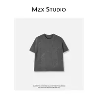 MZX 秋季含羊毛圆领短袖毛织上衣 SY10316-C