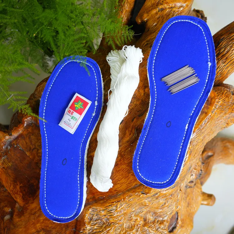 蓝色千层布鞋底材料包送棉线一条钢针一包纯手工千层底纳底手工鞋