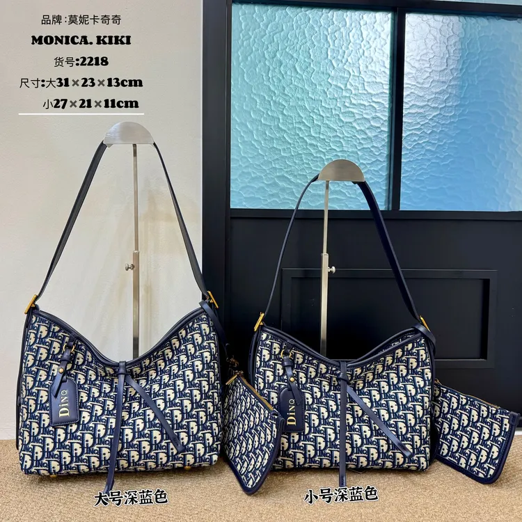 新款托特包轻奢耐脏复古刺绣单肩包春夏百搭单肩牛仔复古风22180