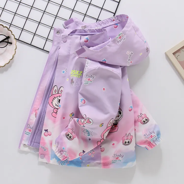 2025新款女童外套春秋款洋气秋装中大童三合一加绒加厚秋季冲锋衣