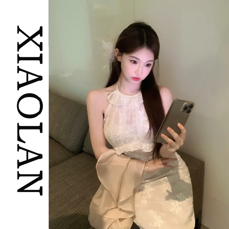 小岚同学「甜梦芭蕾」「原创」时尚新中式洋气夏季小众设计感连衣裙