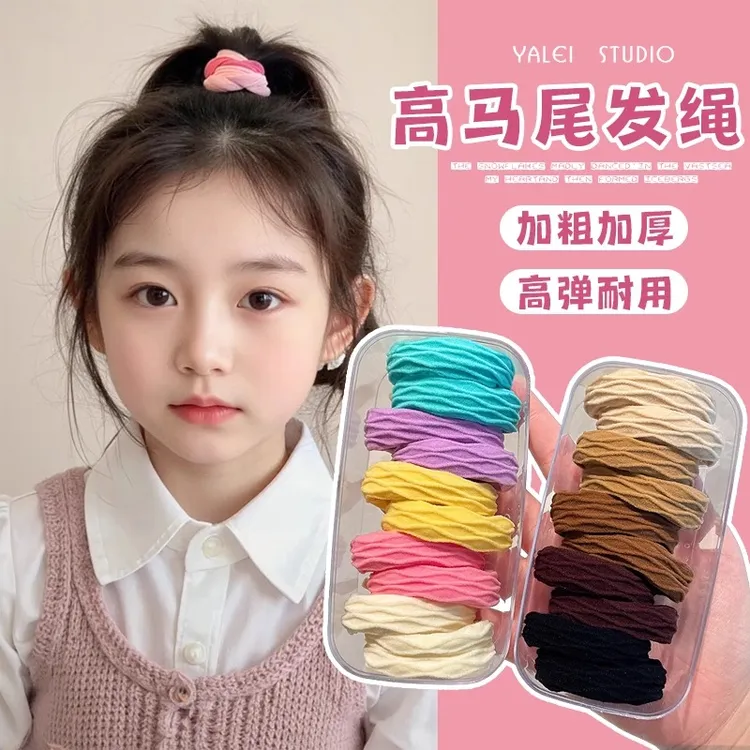 儿童头绳扎头橡皮筋2025新款女童高马尾发绳高弹力不伤发发圈发饰