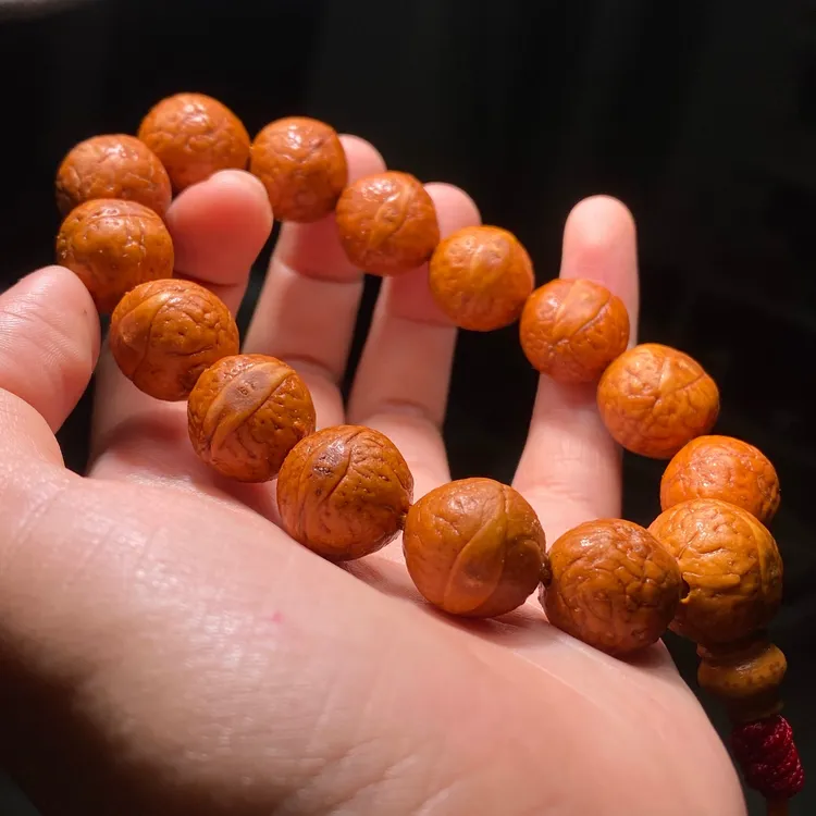 核桃珠串2025年尼泊尔实心凤眼手持