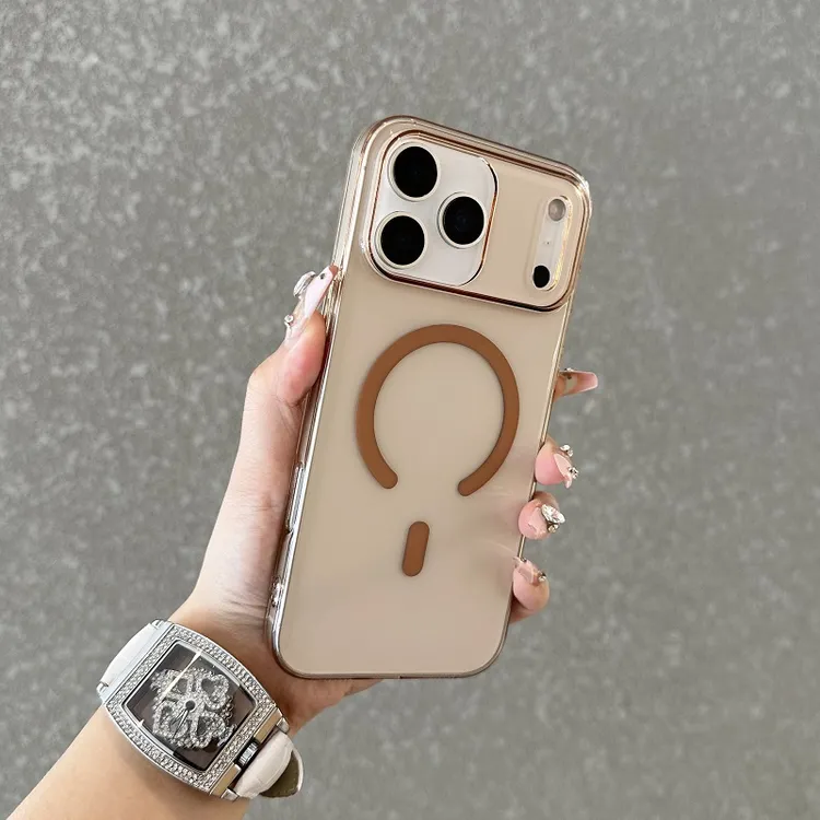 新款透金色适用于iPhone17promax手机壳全包17air大孔镜头磁吸16